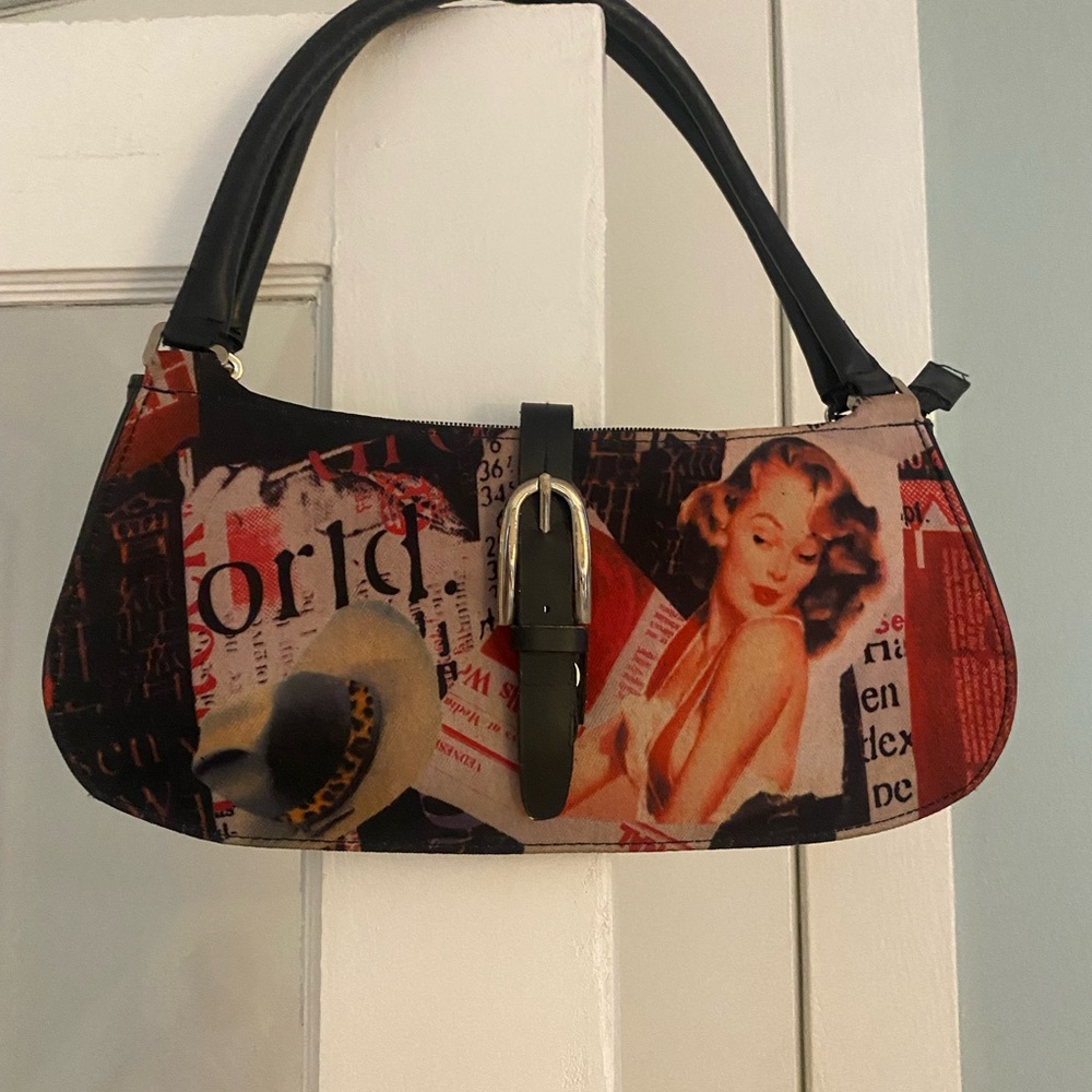 VINTAGE PRINT STYLISH HANDBAG